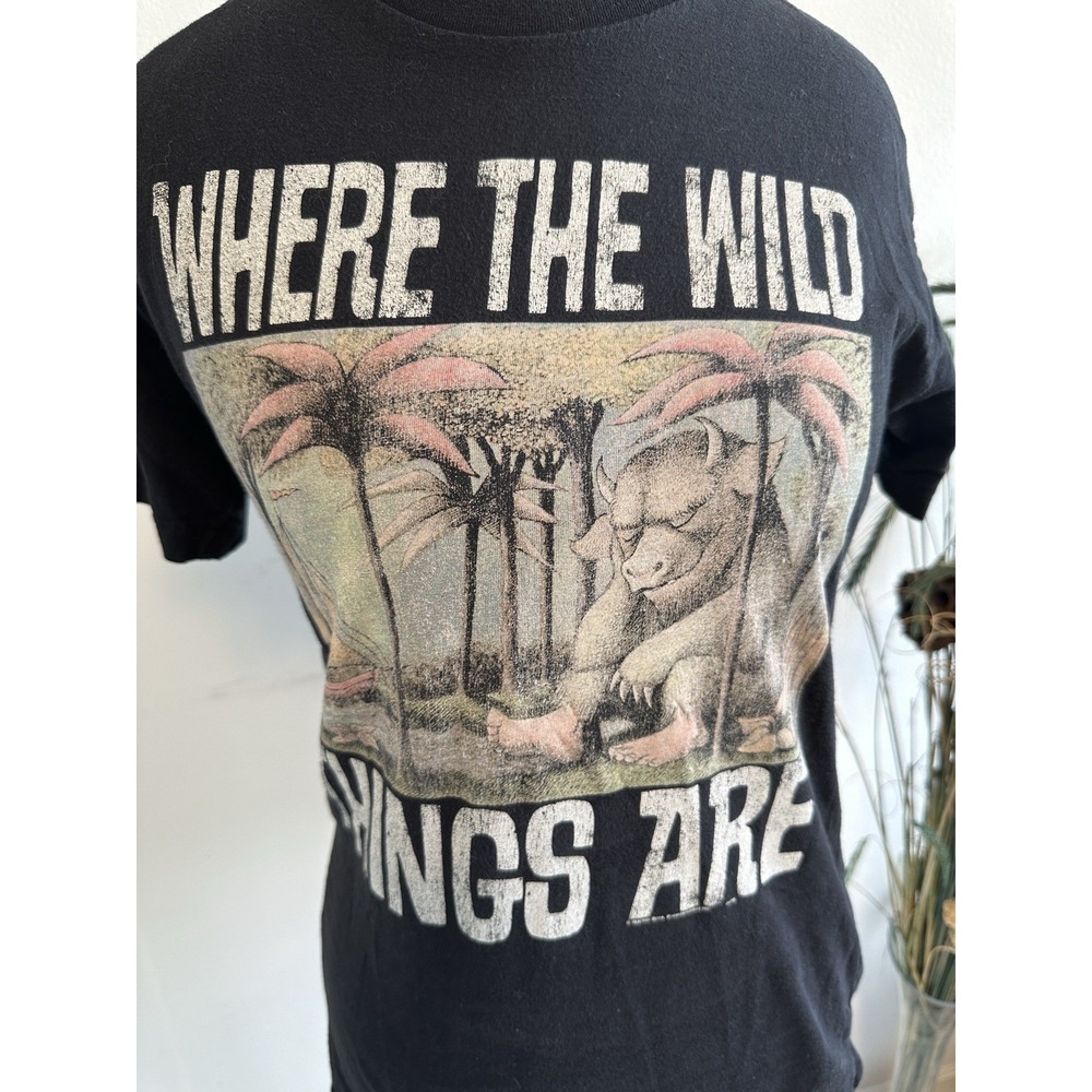 Vintage Where The Wild Things Are Black Short Sleeve T-Shirt Small Warner Bro - Picture 3 of 8